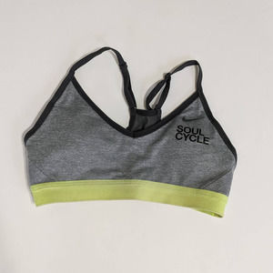 Nike Soulcycle Racerback Gray Padded Sports Bra